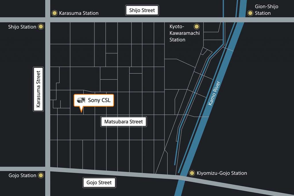 English map of Sony CSL Kyoto