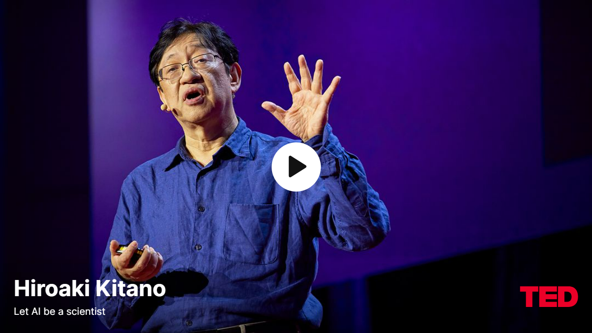 INFO]北野宏明 代表取締役社長の TED AI 講演動画が公開されました